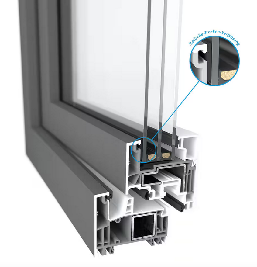 Finestra 1 anta con Ribalta in PVC